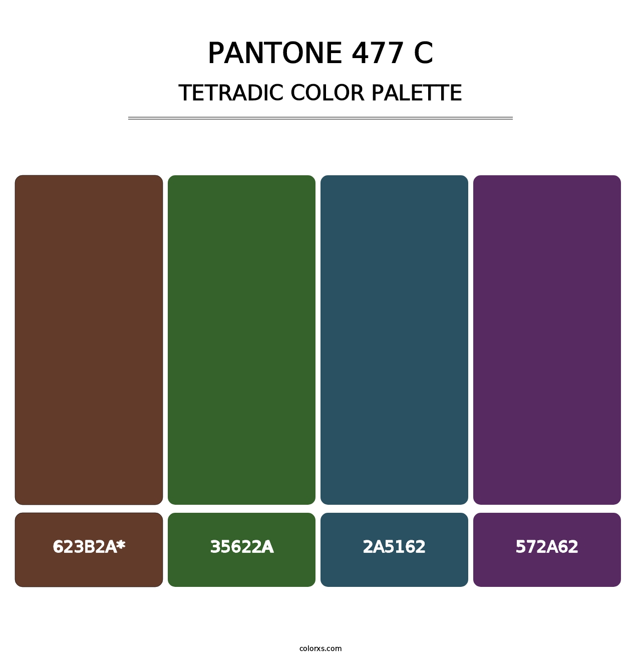 PANTONE 477 C - Tetradic Color Palette