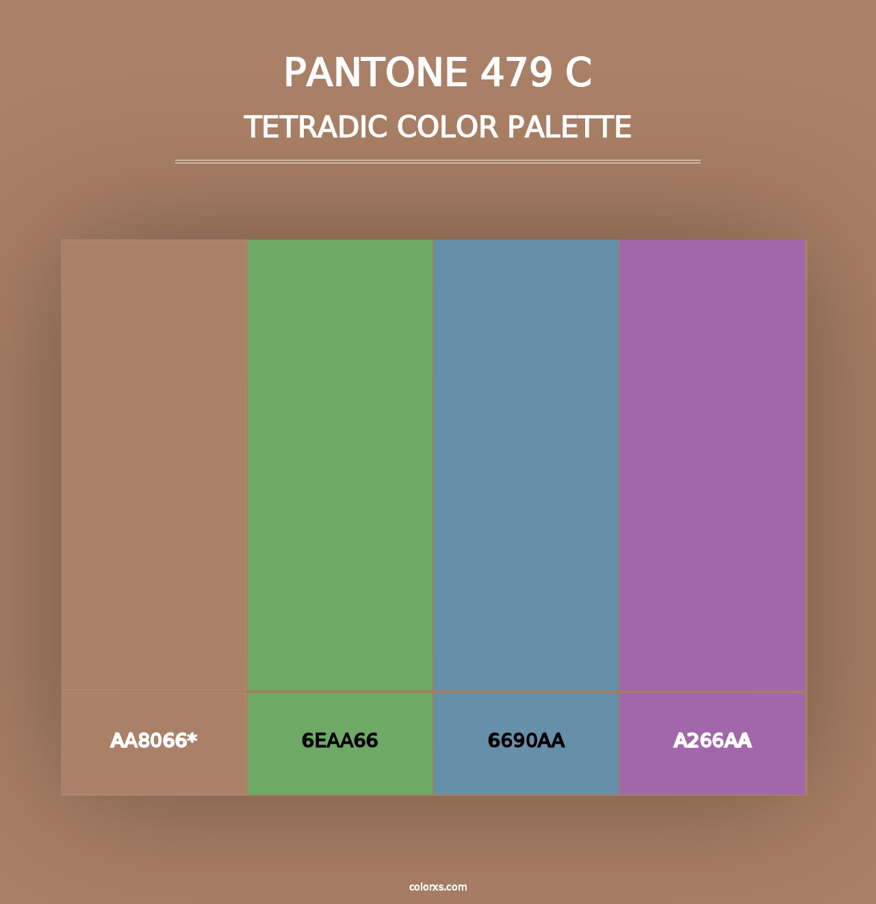 PANTONE 479 C - Tetradic Color Palette