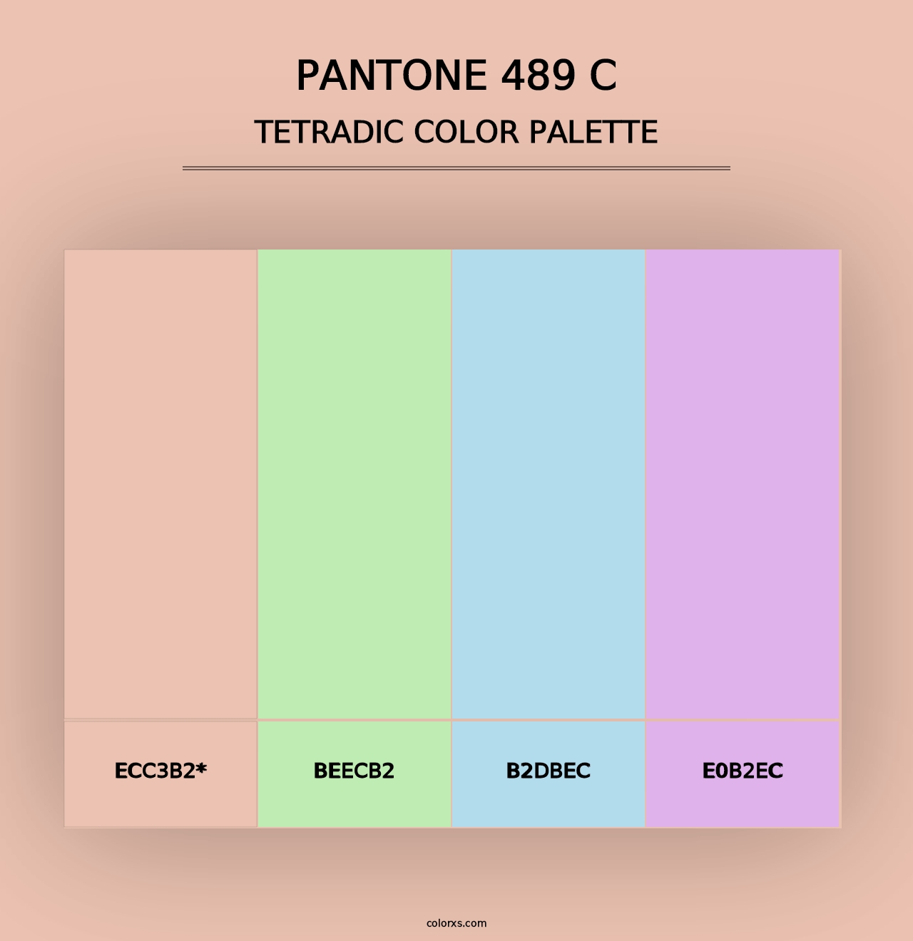 PANTONE 489 C - Tetradic Color Palette