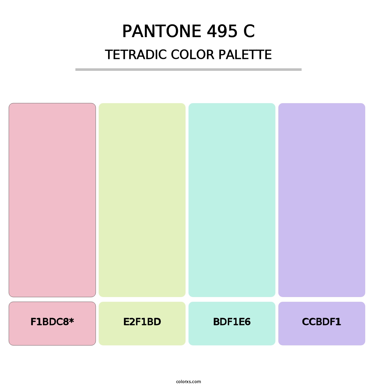 PANTONE 495 C - Tetradic Color Palette