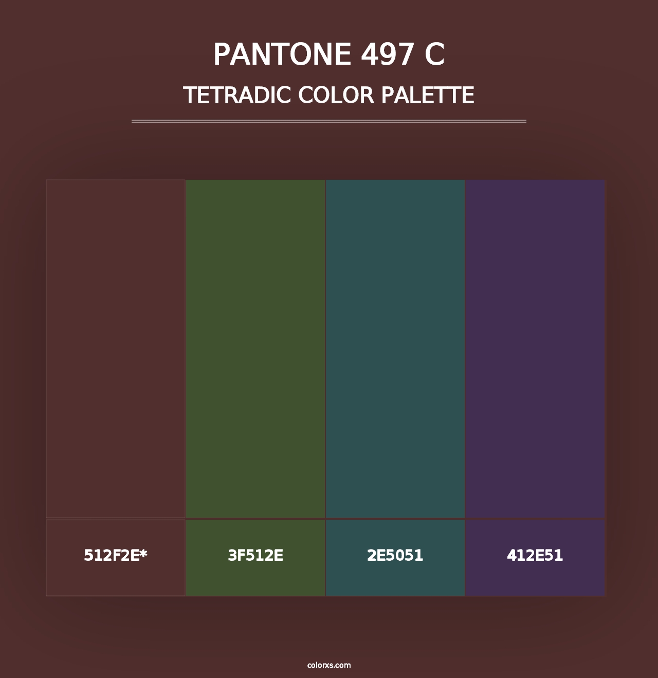 PANTONE 497 C - Tetradic Color Palette