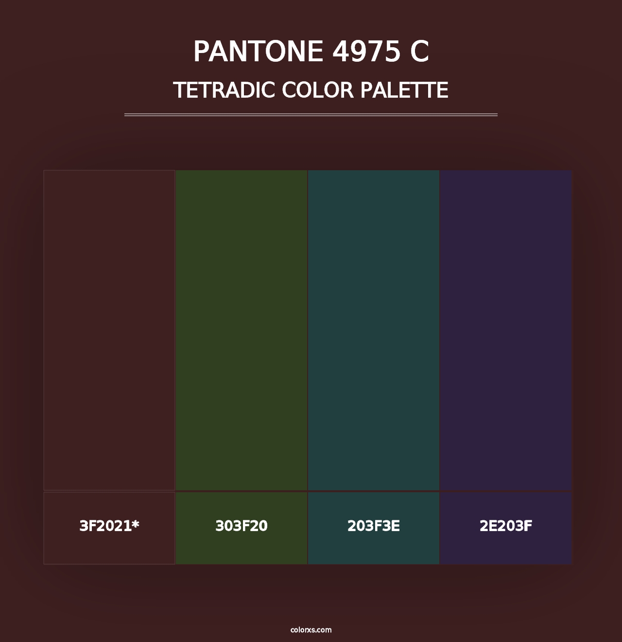 PANTONE 4975 C - Tetradic Color Palette