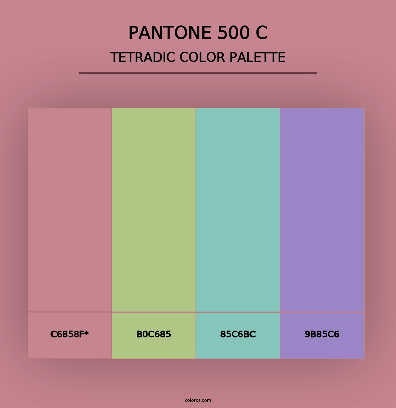 PANTONE 500 C - Tetradic Color Palette