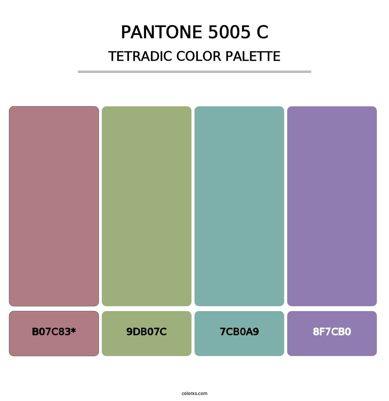 PANTONE 5005 C - Tetradic Color Palette