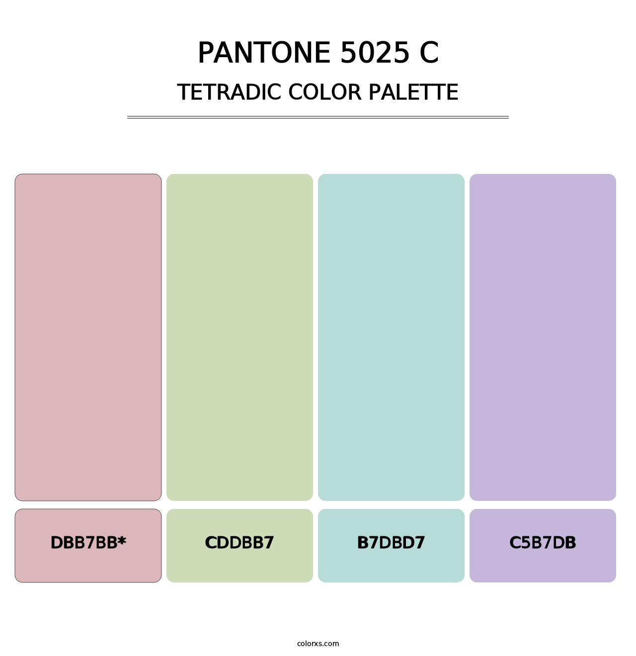 PANTONE 5025 C - Tetradic Color Palette