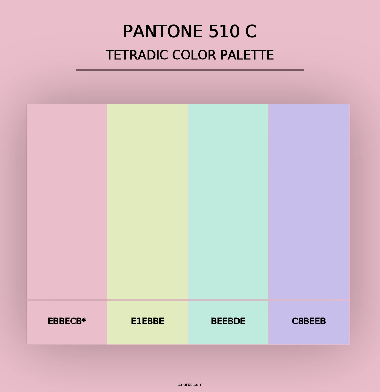 PANTONE 510 C - Tetradic Color Palette