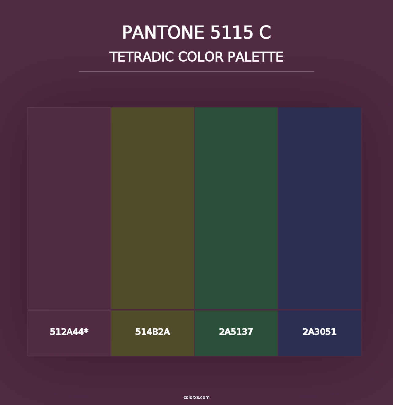 PANTONE 5115 C - Tetradic Color Palette