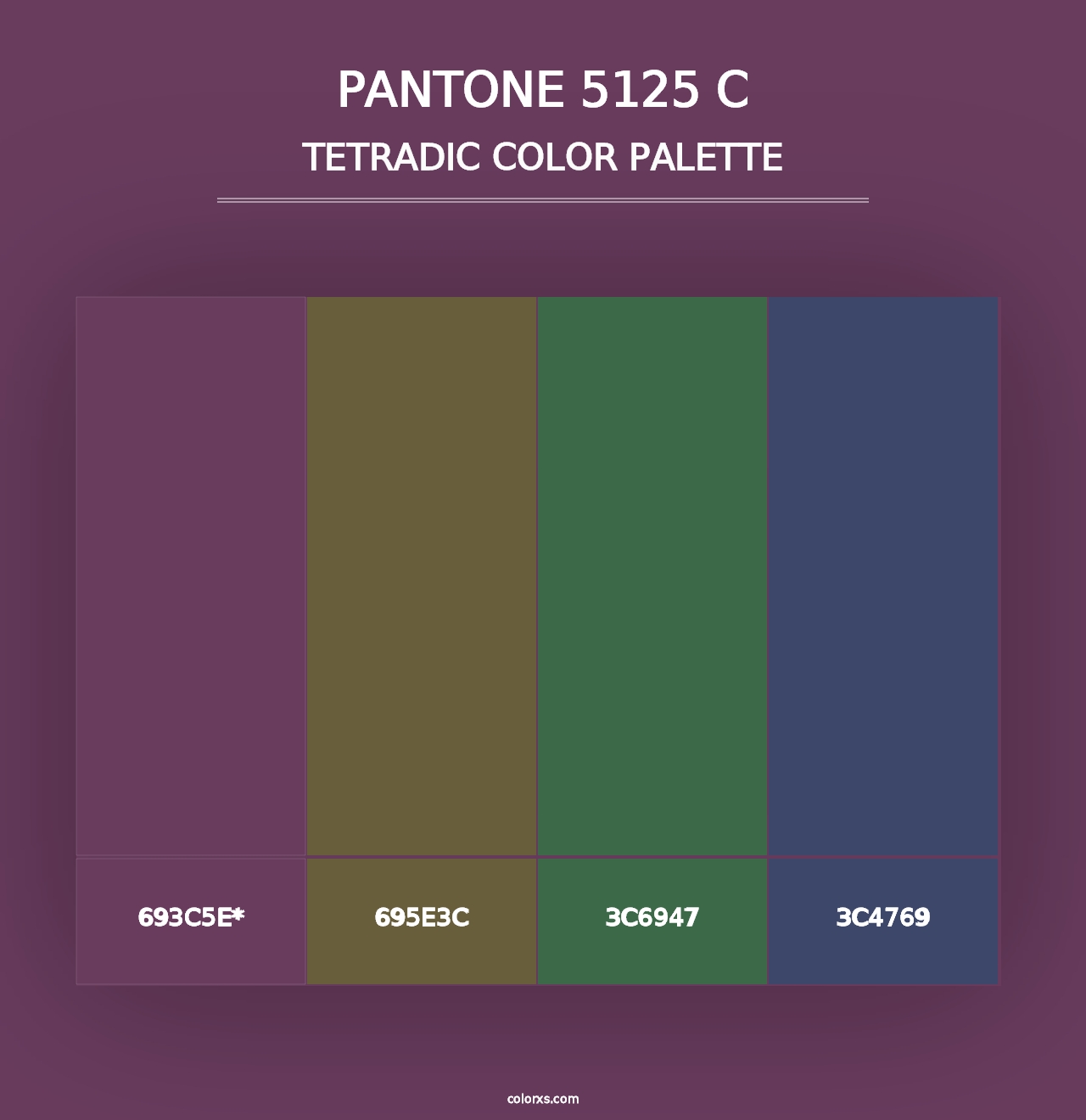 PANTONE 5125 C - Tetradic Color Palette