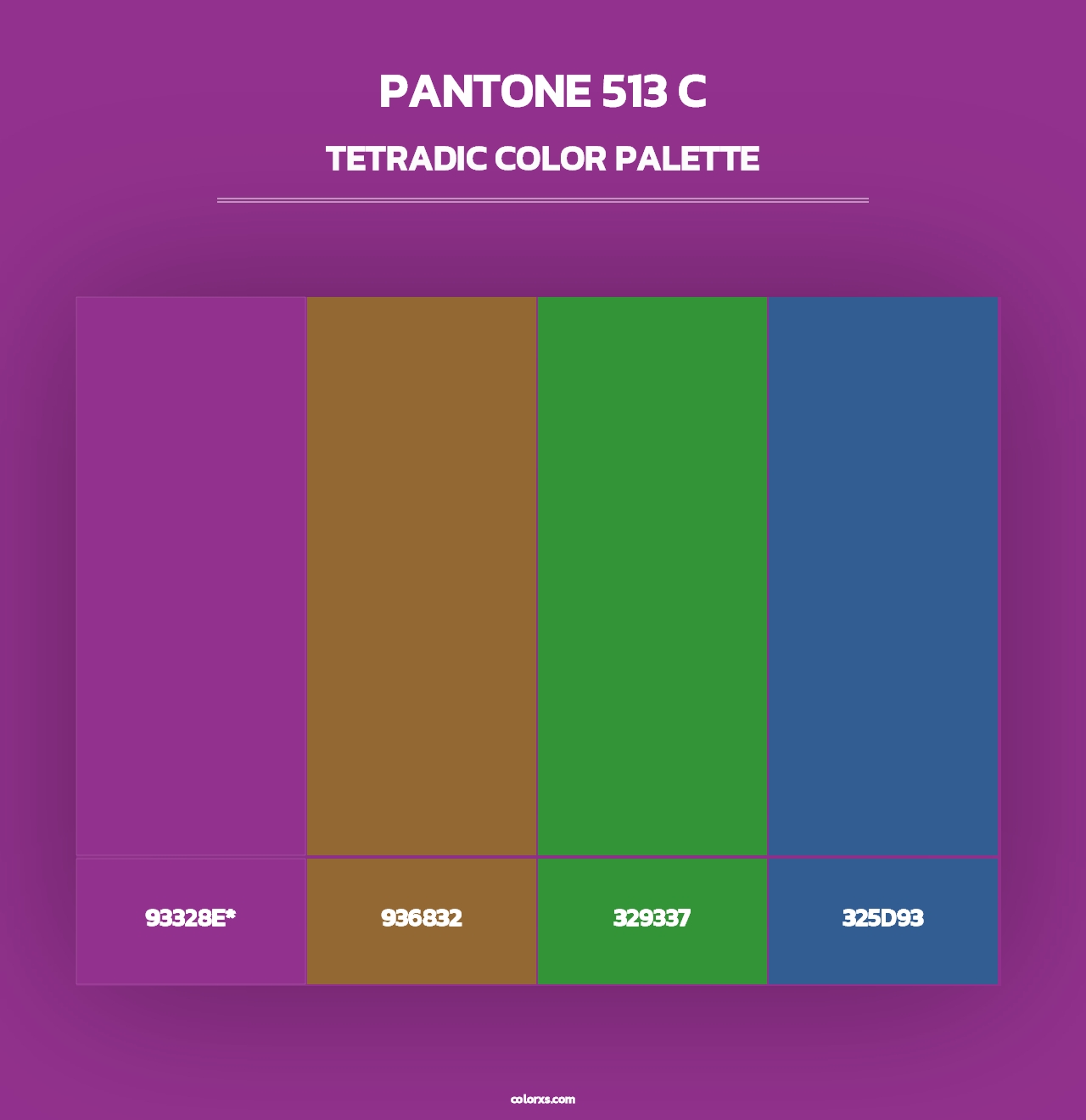 PANTONE 513 C - Tetradic Color Palette