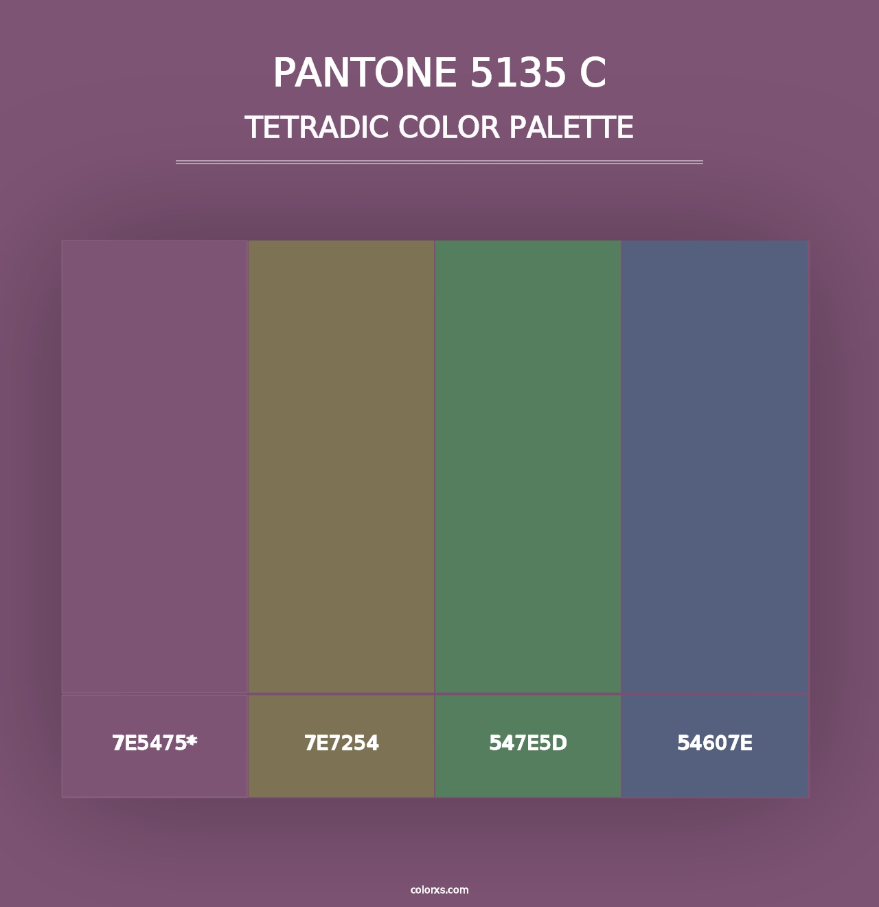 PANTONE 5135 C - Tetradic Color Palette