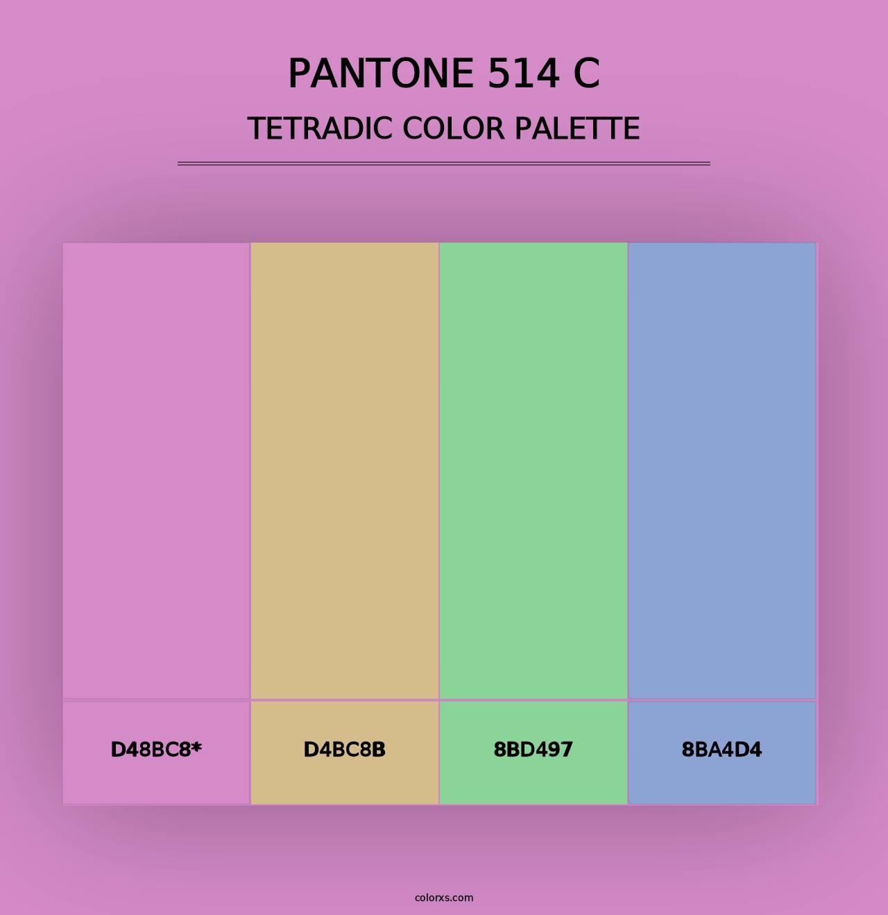 PANTONE 514 C - Tetradic Color Palette