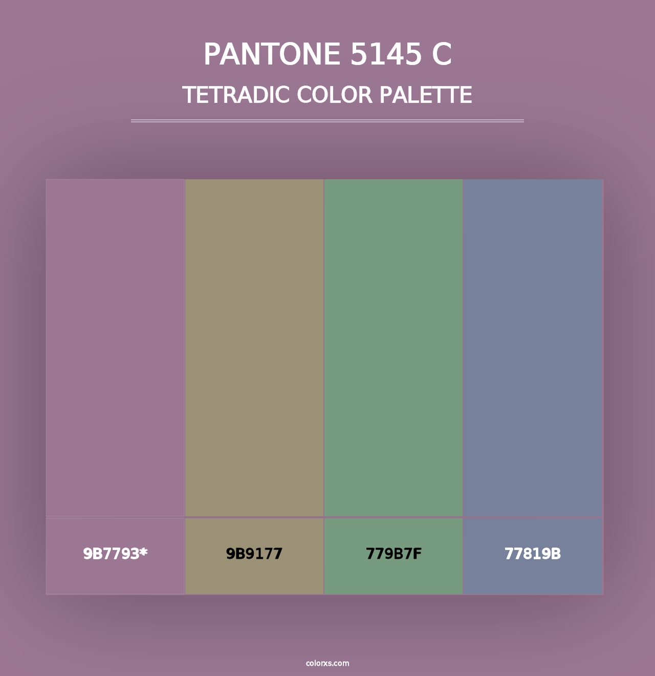 PANTONE 5145 C - Tetradic Color Palette