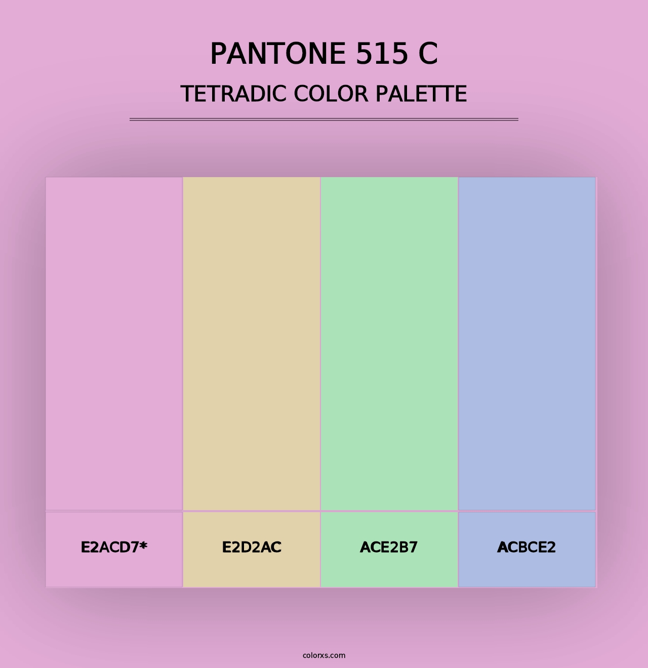 PANTONE 515 C - Tetradic Color Palette