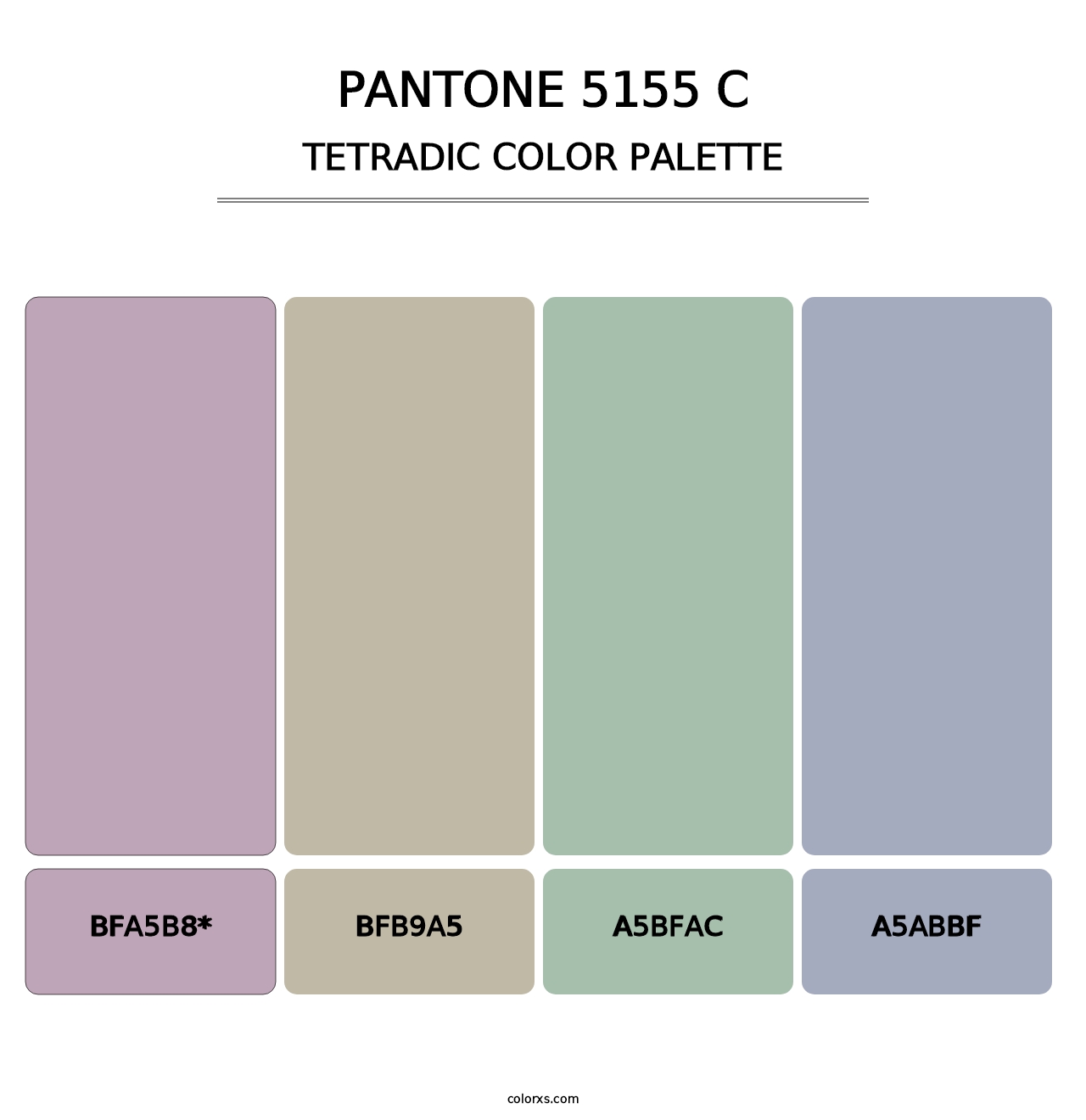 PANTONE 5155 C - Tetradic Color Palette