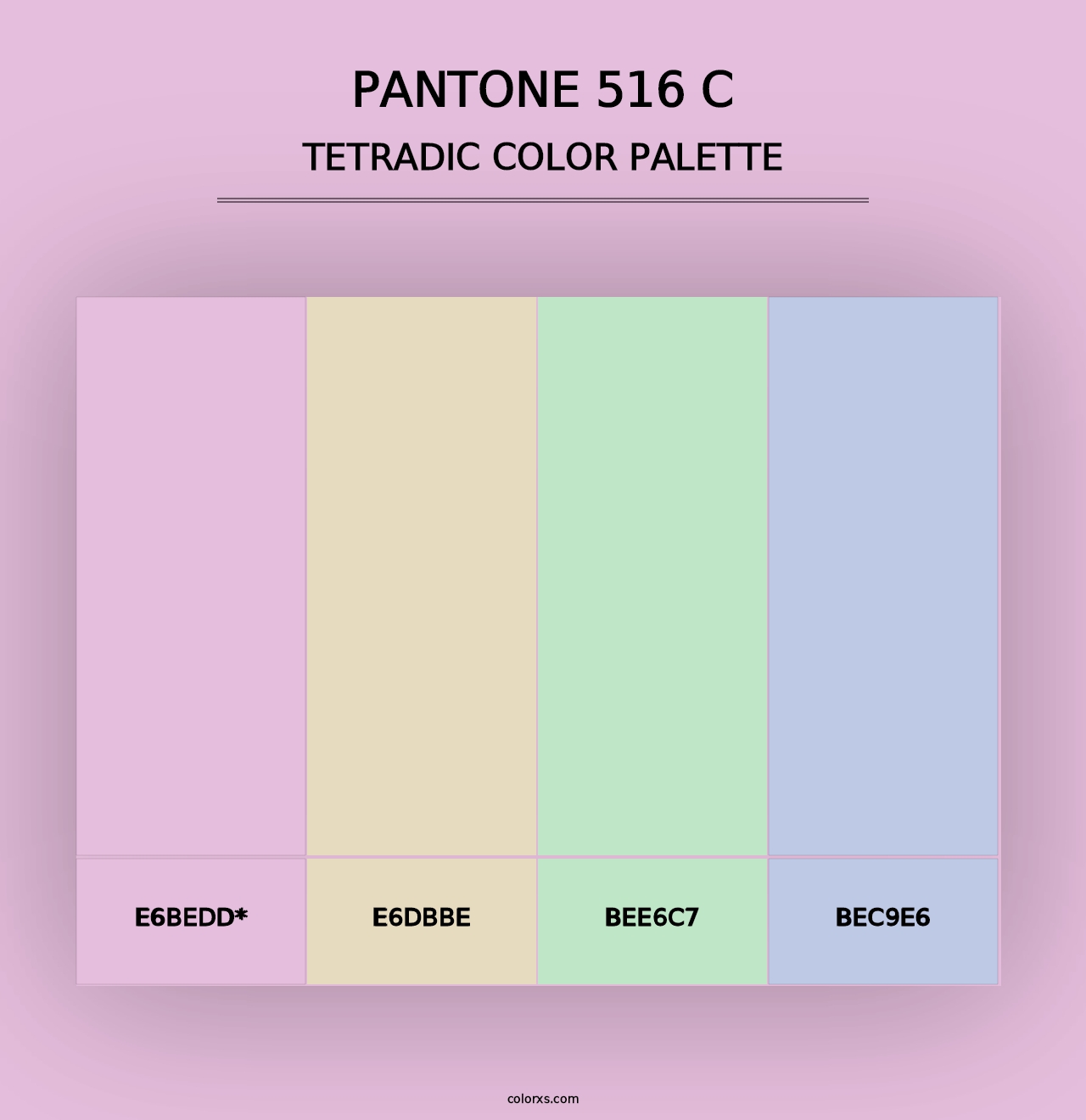 PANTONE 516 C - Tetradic Color Palette