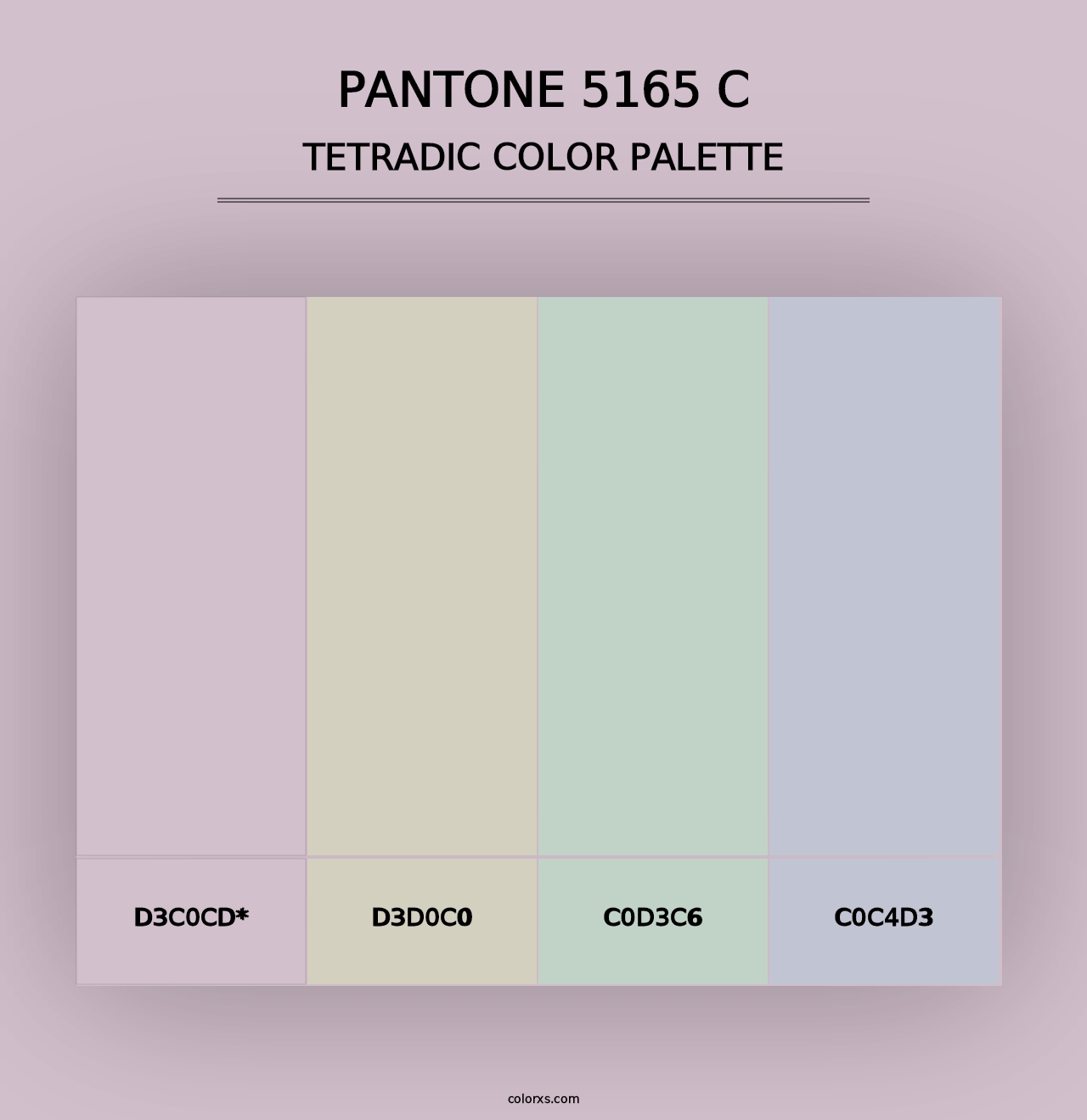 PANTONE 5165 C - Tetradic Color Palette