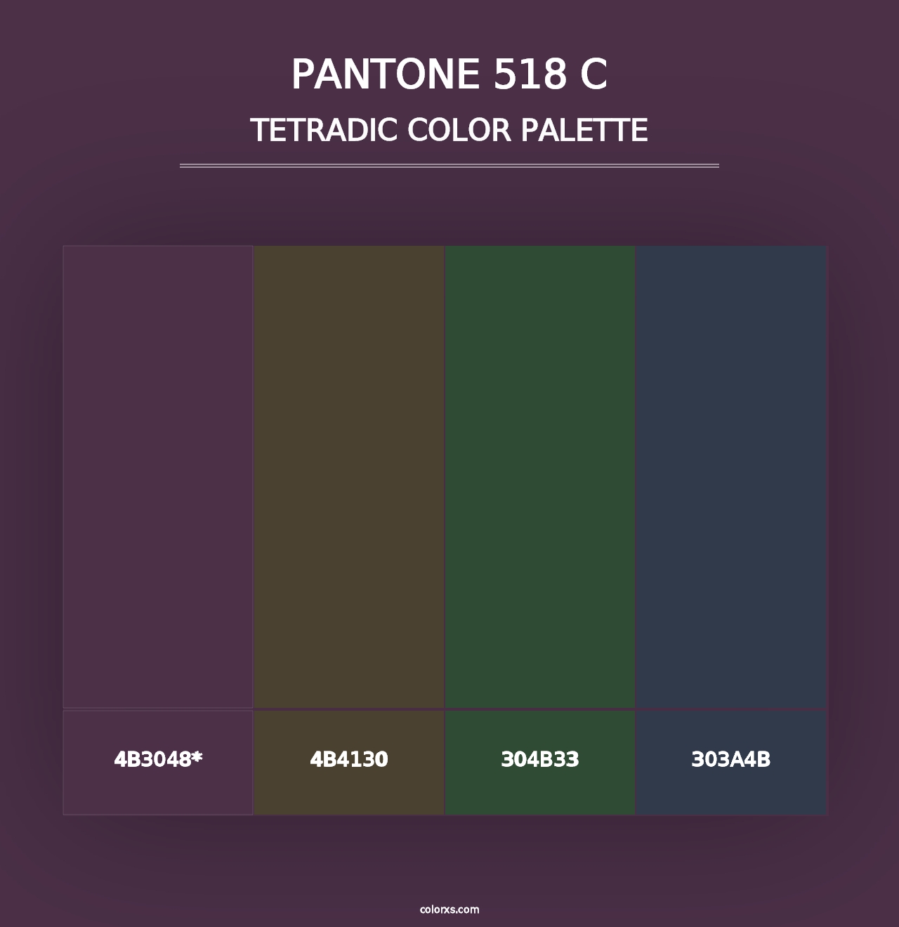 PANTONE 518 C - Tetradic Color Palette