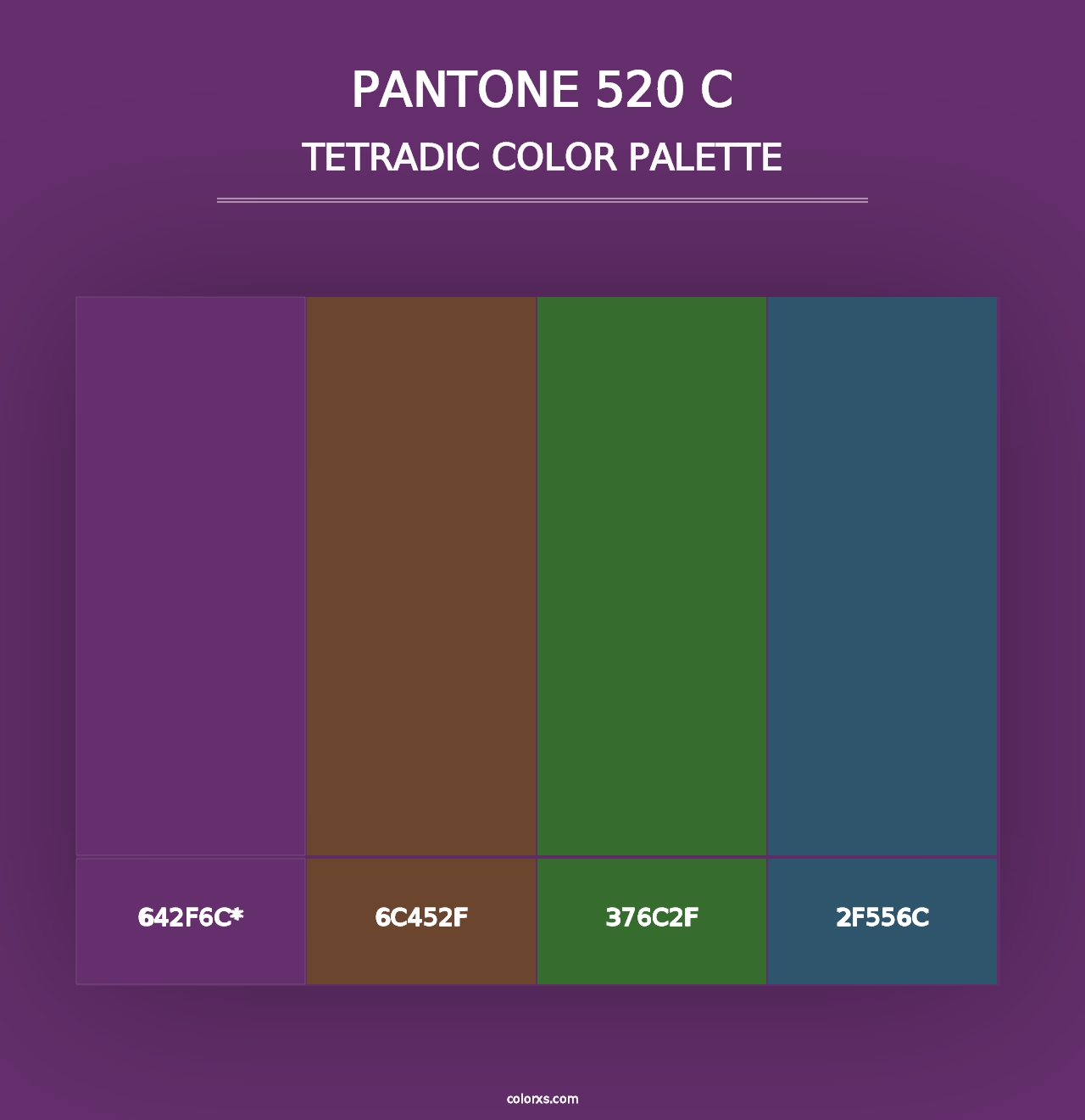 PANTONE 520 C - Tetradic Color Palette