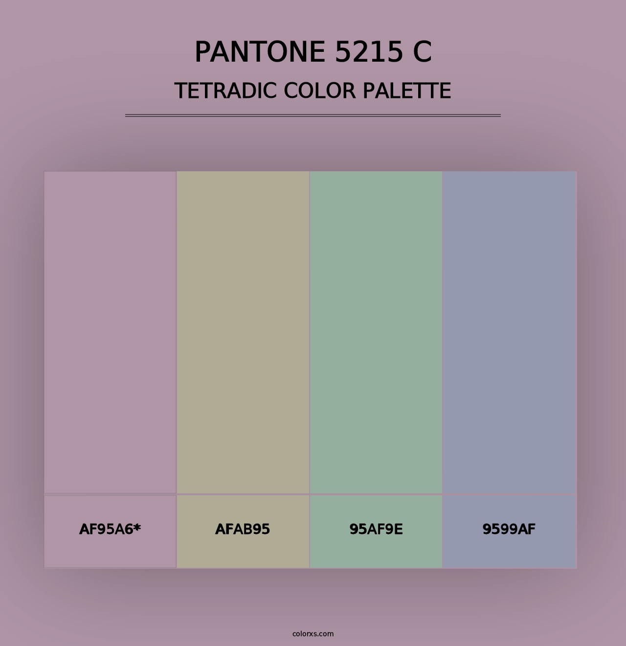 PANTONE 5215 C - Tetradic Color Palette