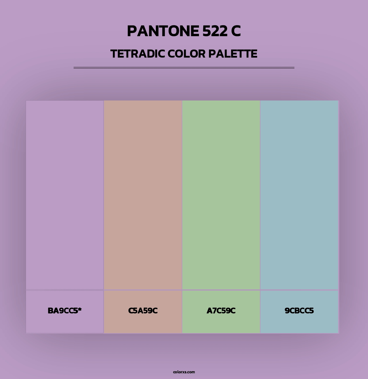 PANTONE 522 C - Tetradic Color Palette