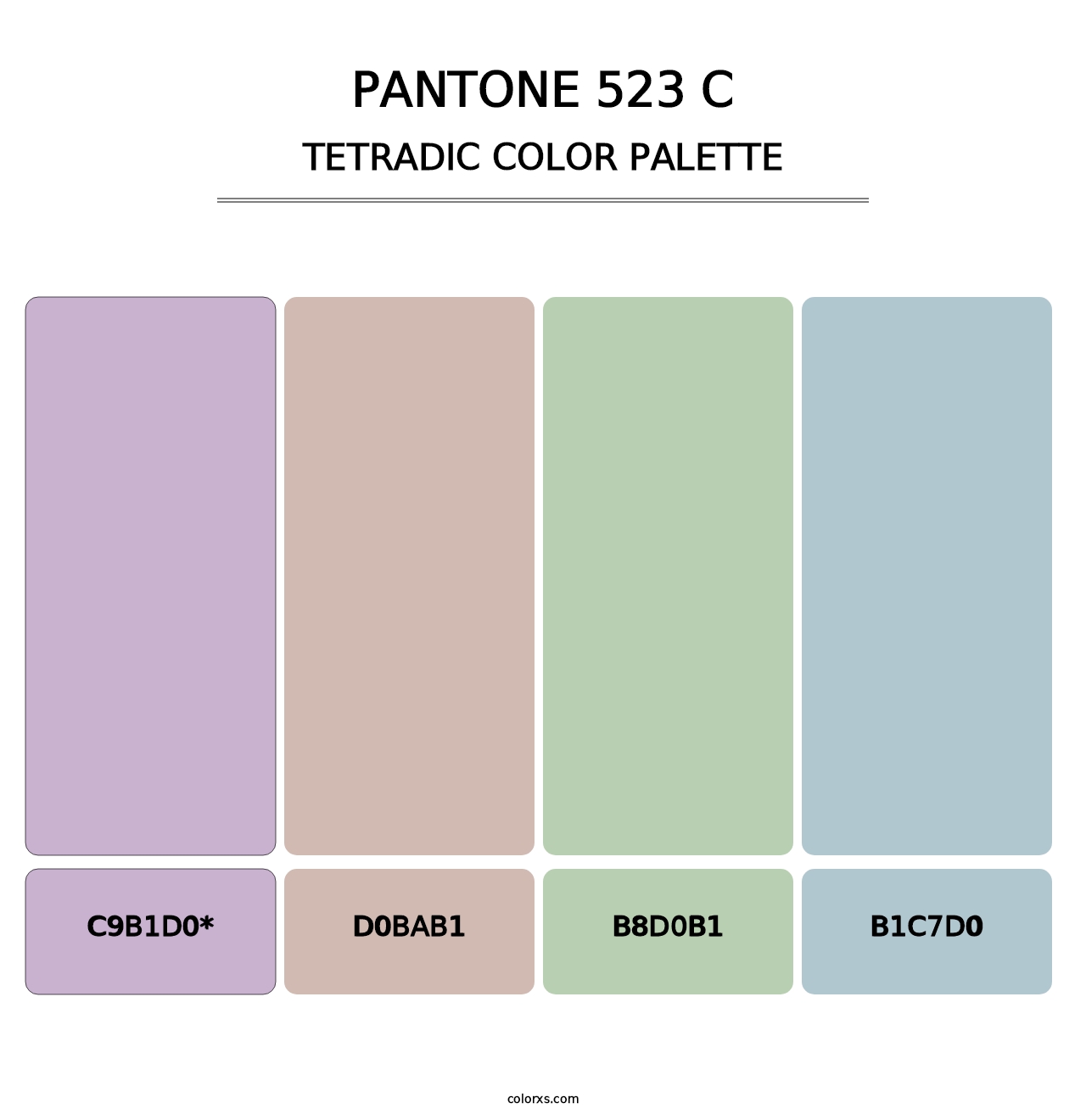 PANTONE 523 C - Tetradic Color Palette