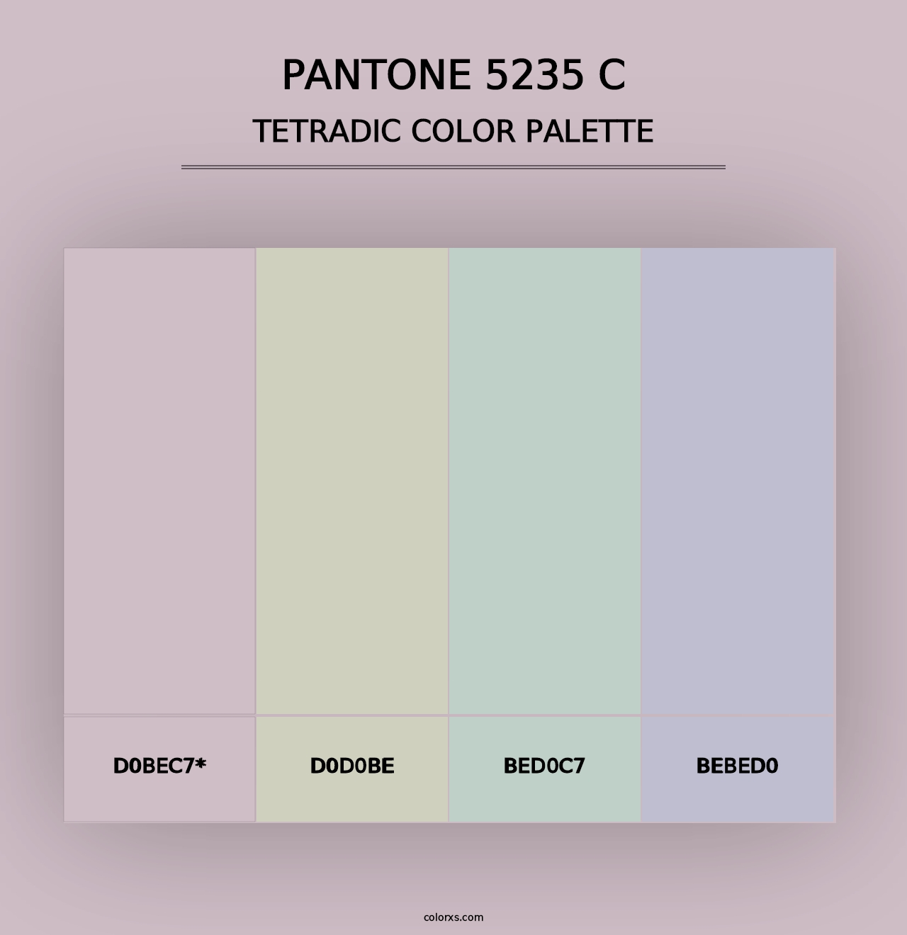 PANTONE 5235 C - Tetradic Color Palette