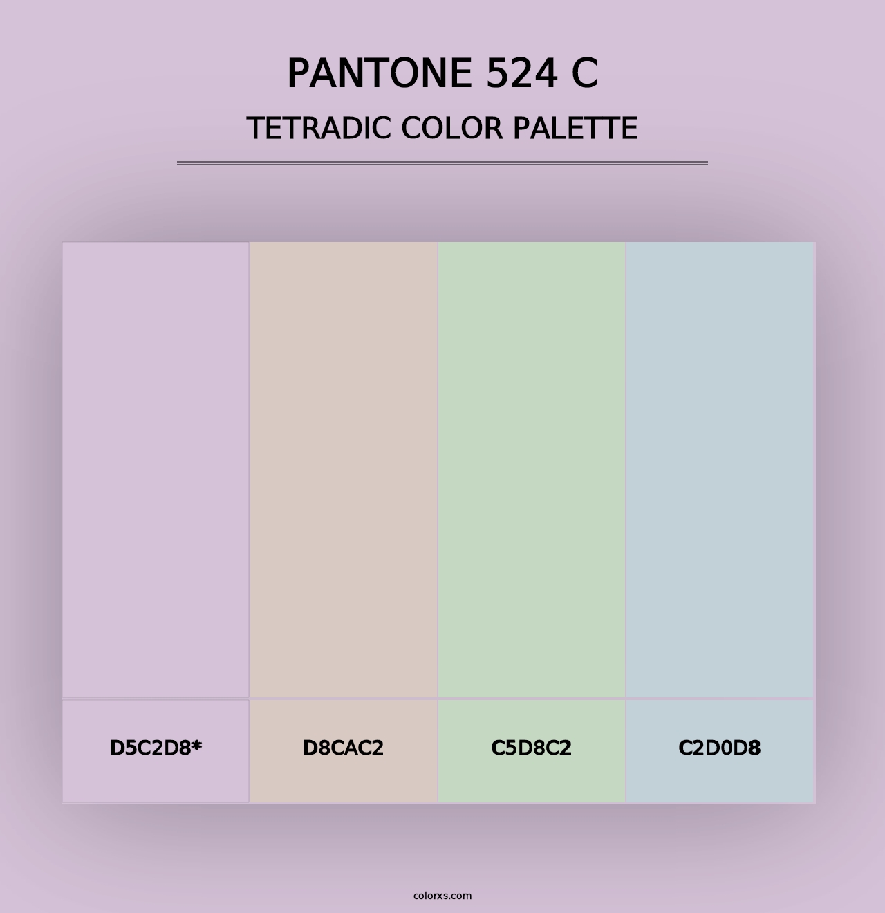 PANTONE 524 C - Tetradic Color Palette