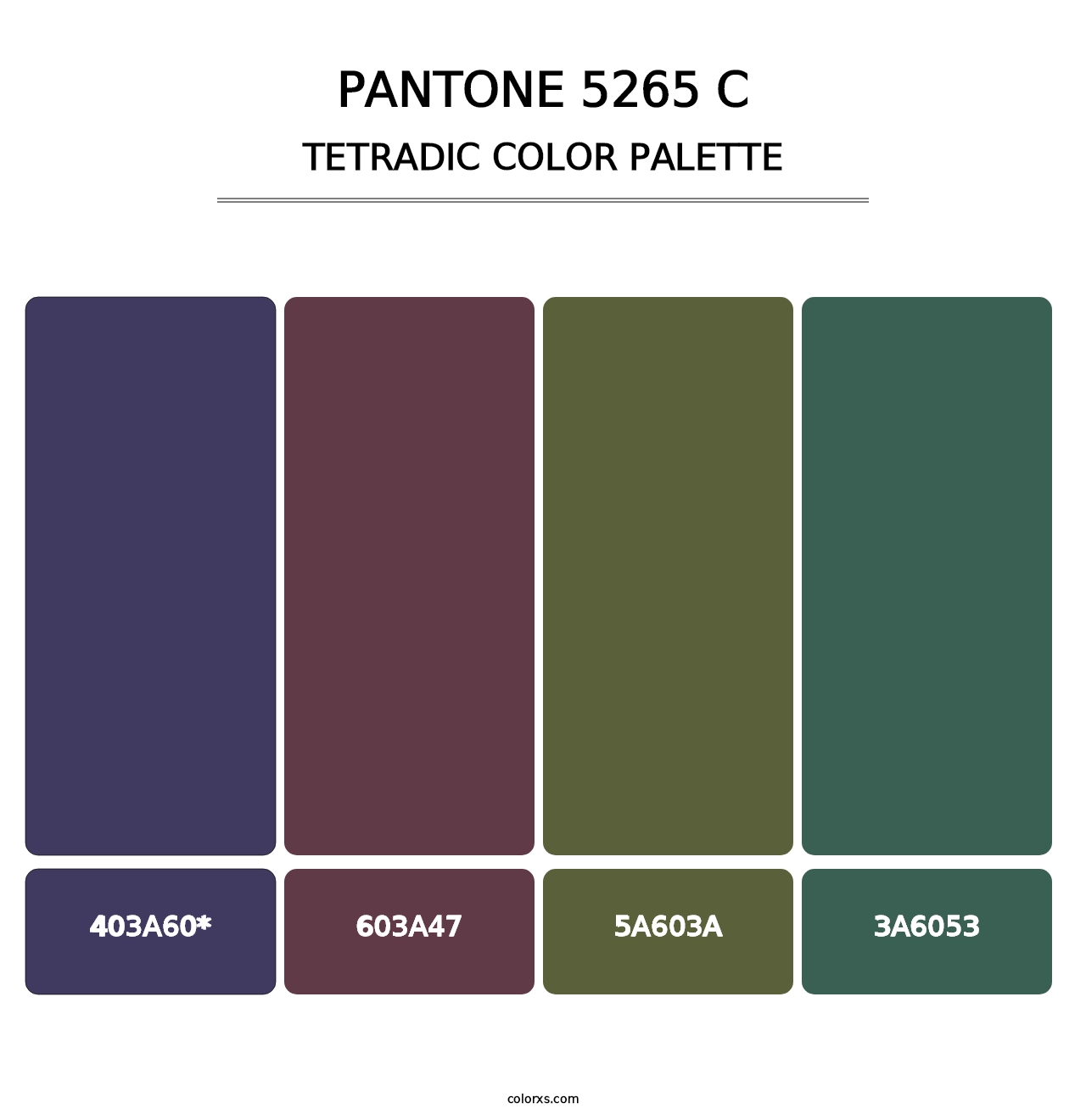 PANTONE 5265 C - Tetradic Color Palette