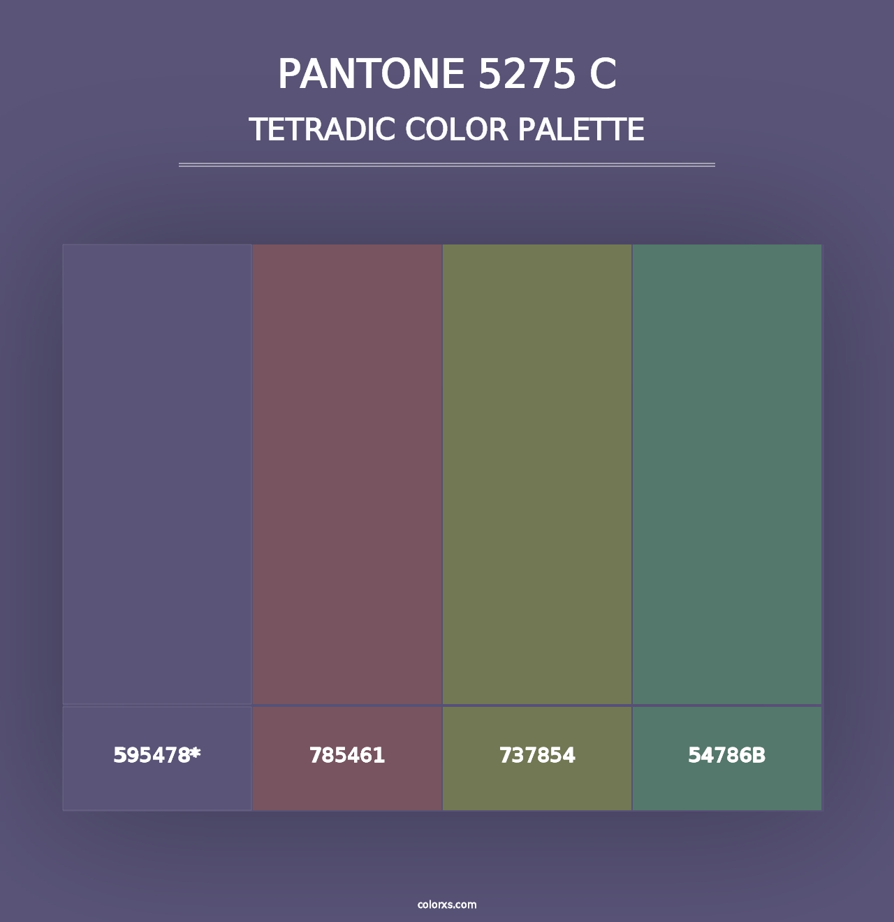 PANTONE 5275 C - Tetradic Color Palette