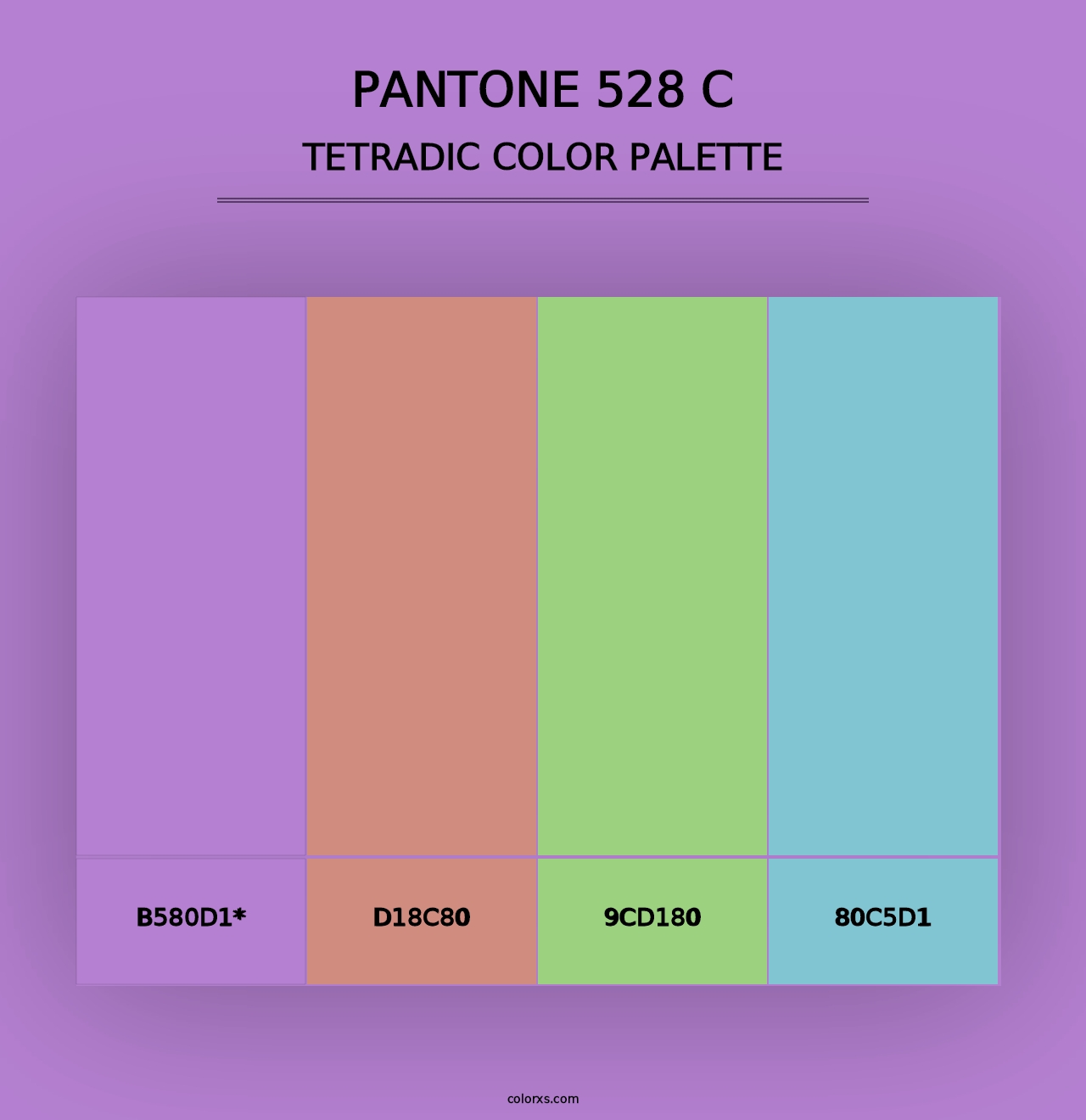 PANTONE 528 C - Tetradic Color Palette