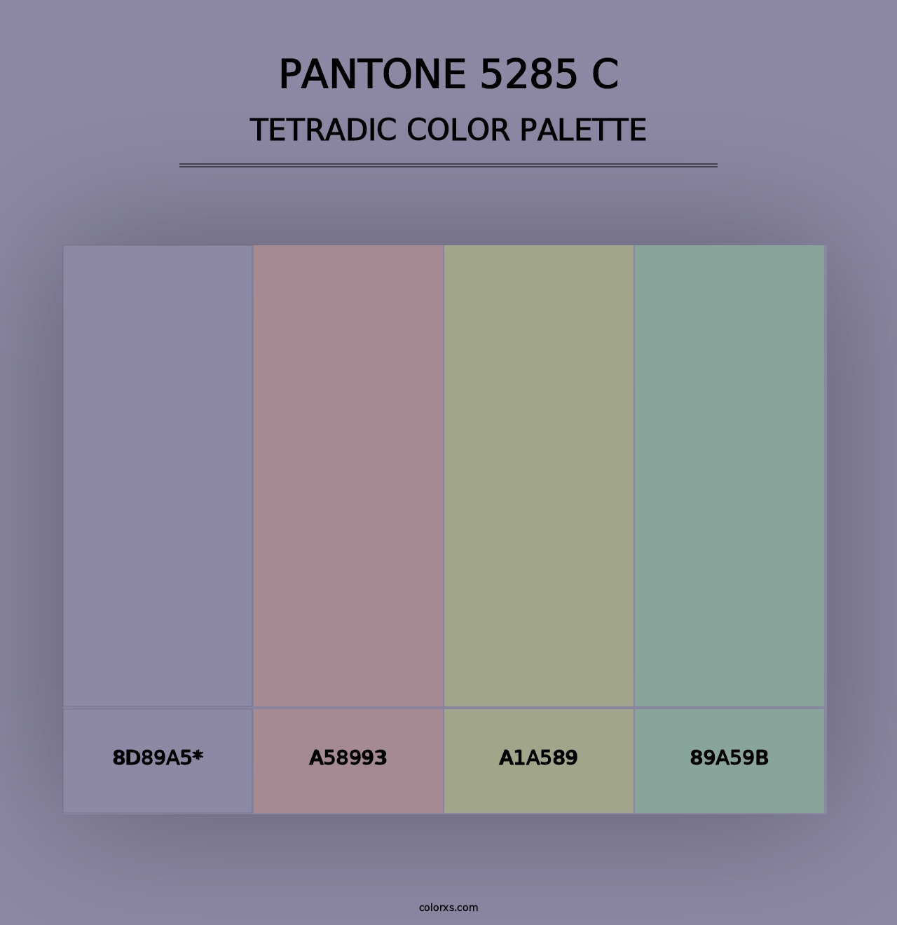 PANTONE 5285 C - Tetradic Color Palette