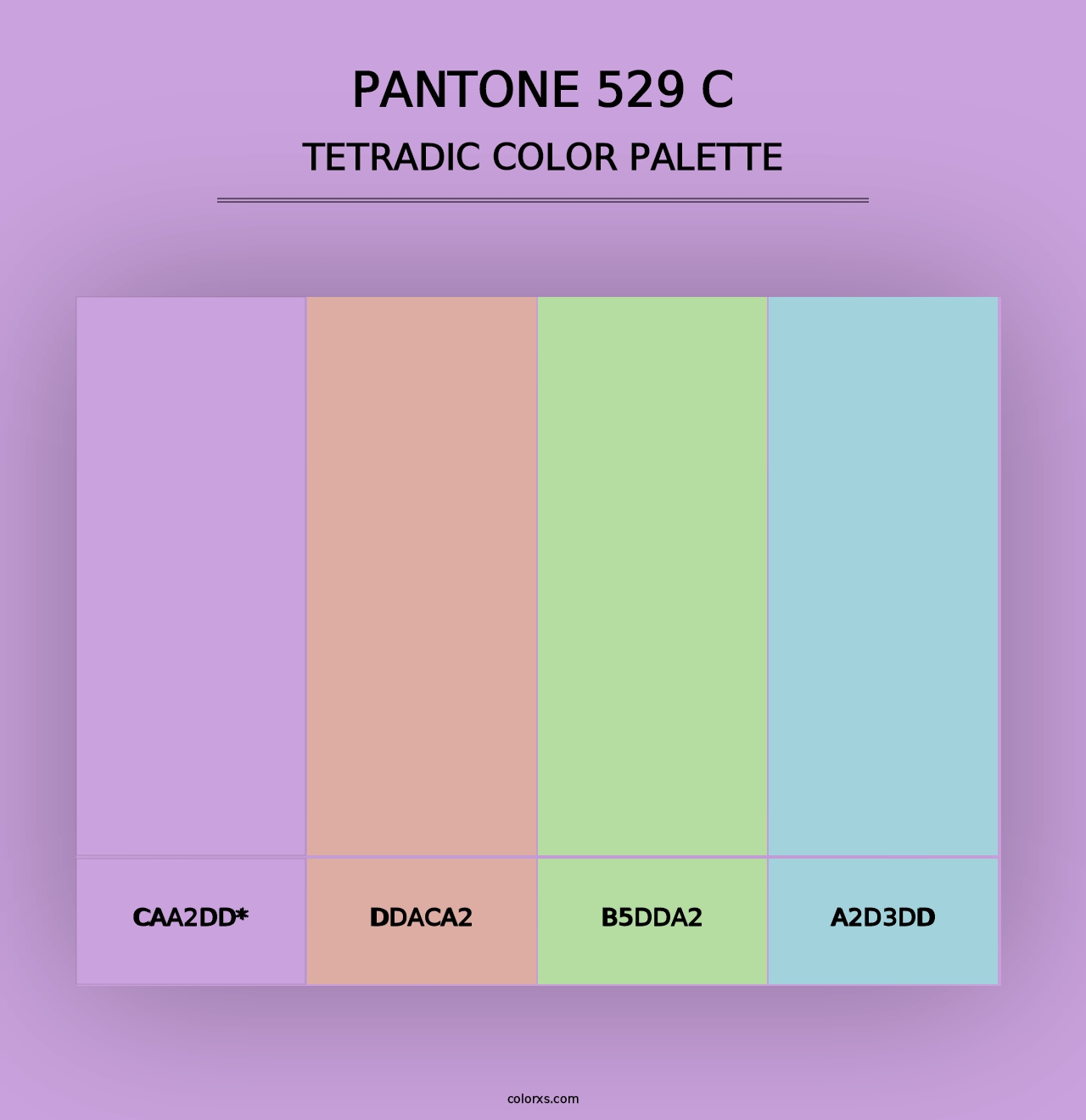 PANTONE 529 C - Tetradic Color Palette