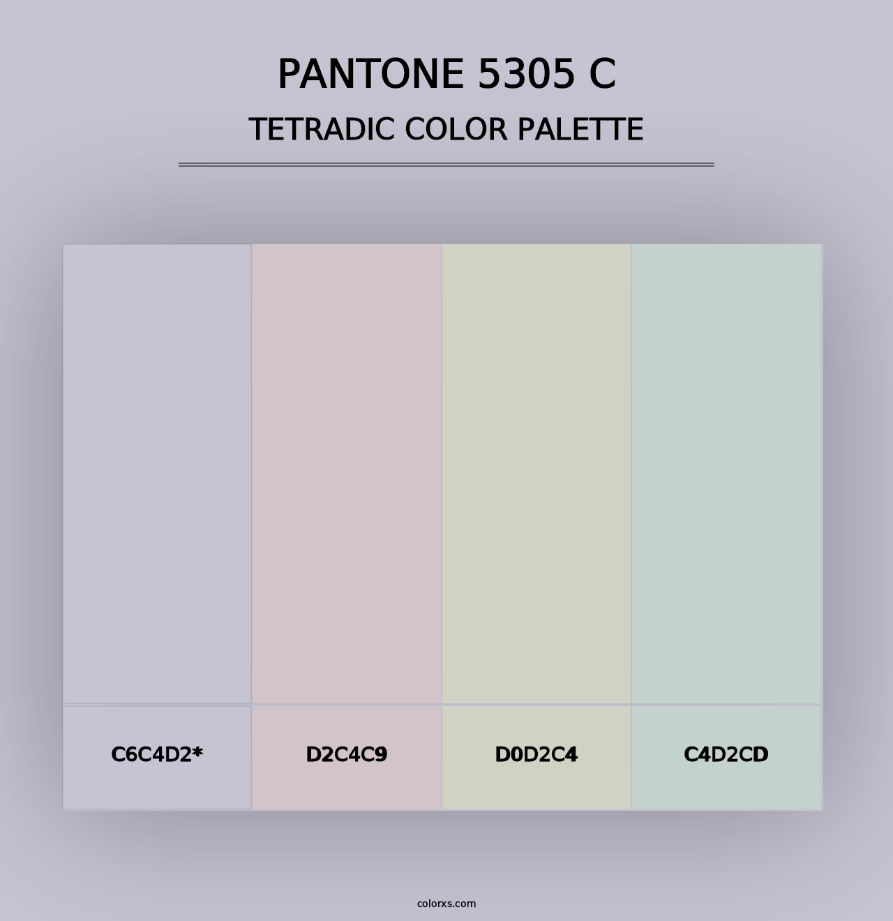 PANTONE 5305 C - Tetradic Color Palette