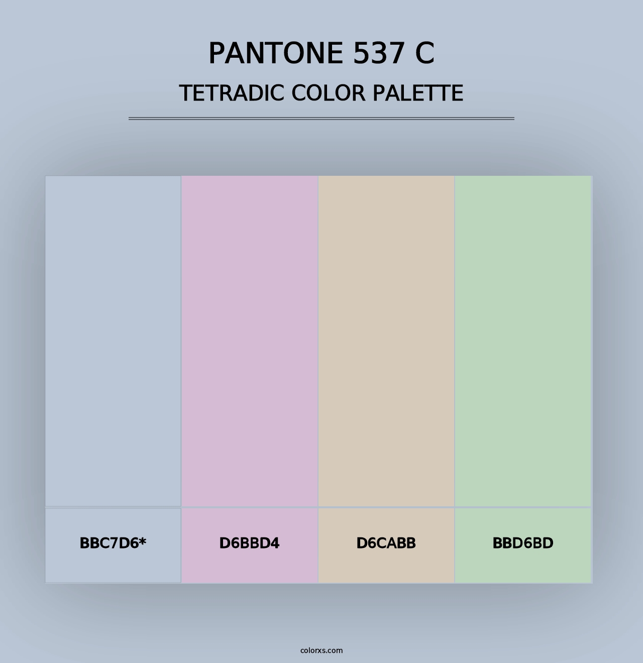 PANTONE 537 C - Tetradic Color Palette