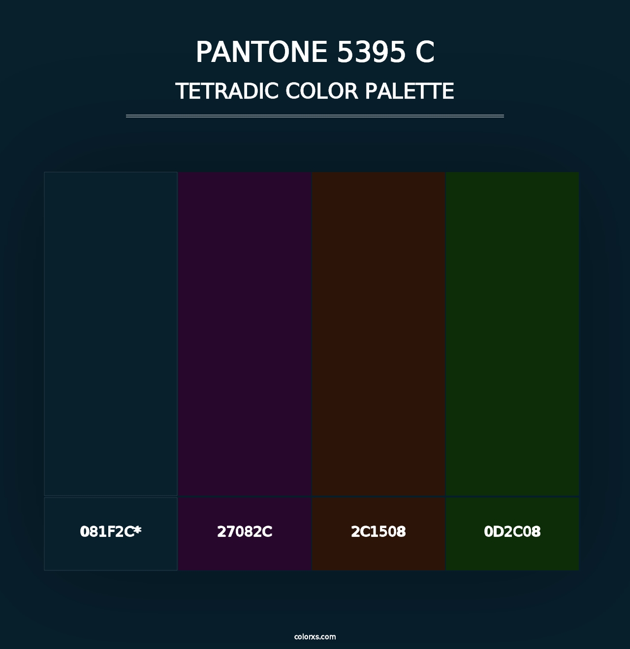 PANTONE 5395 C - Tetradic Color Palette