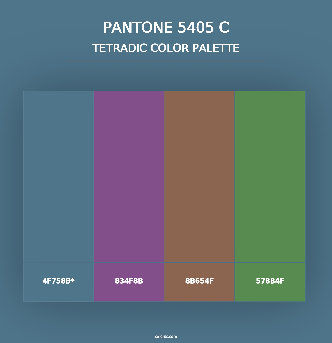 PANTONE 5405 C - Tetradic Color Palette