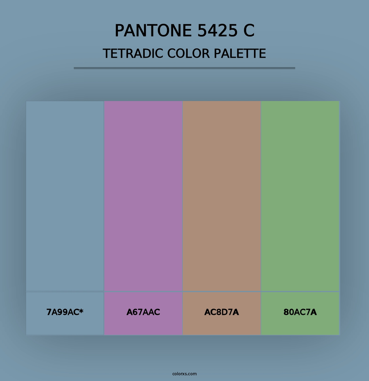 PANTONE 5425 C - Tetradic Color Palette