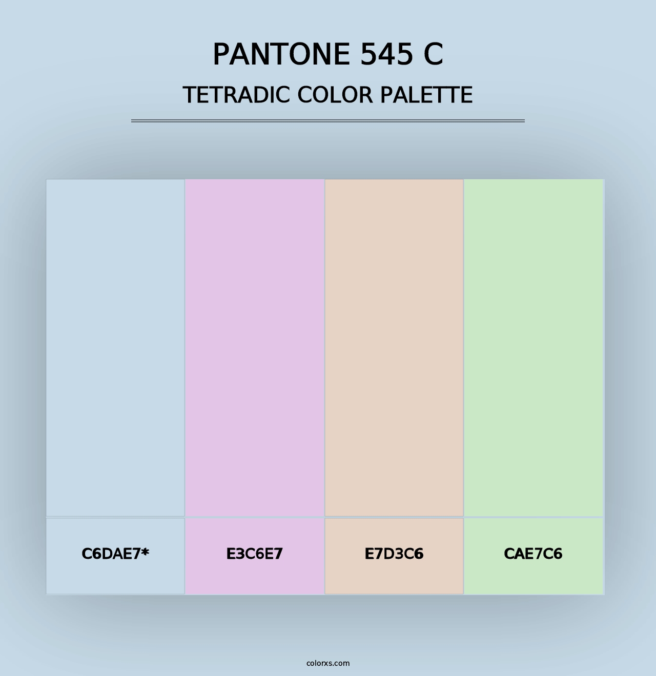 PANTONE 545 C - Tetradic Color Palette