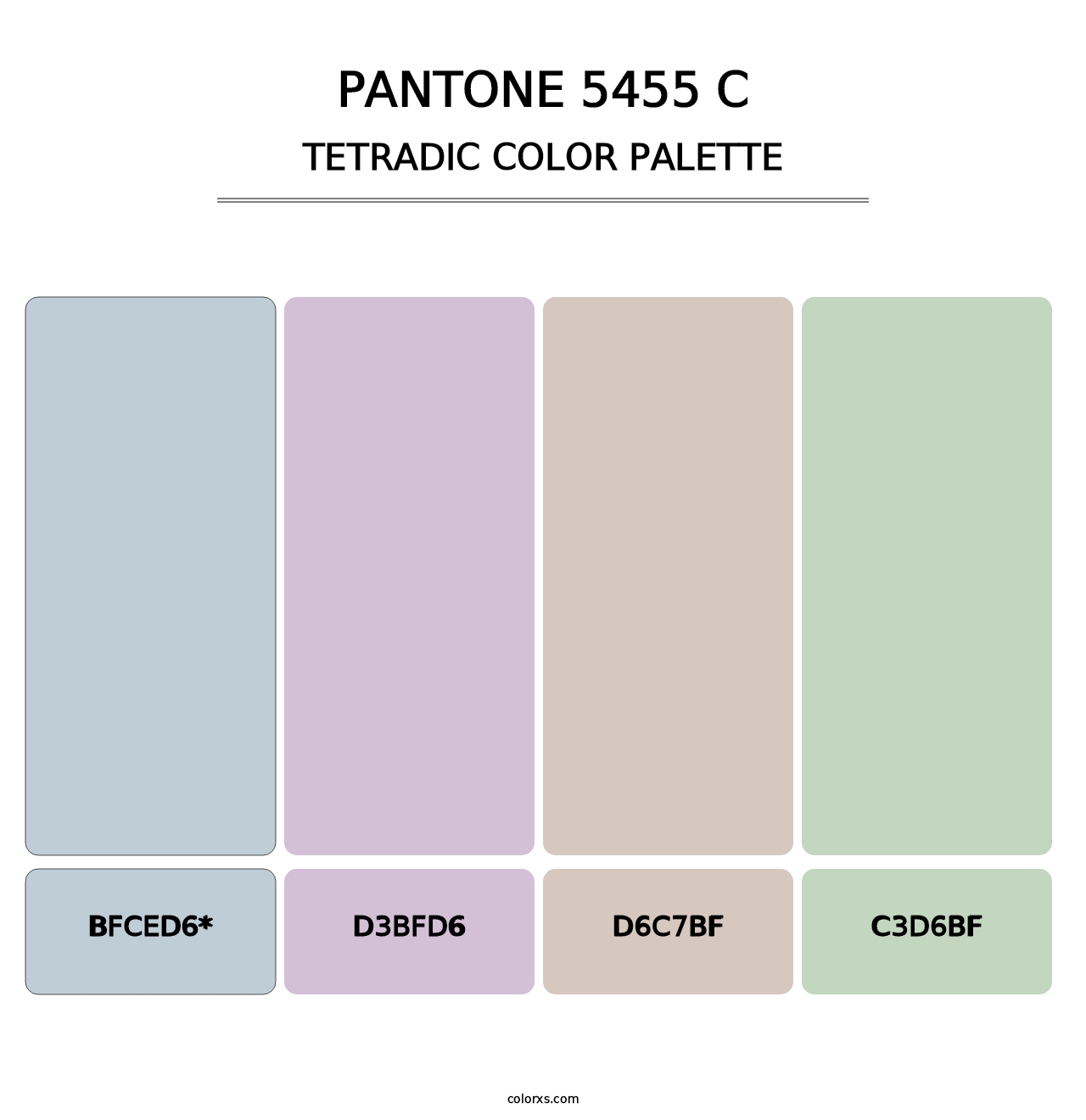 PANTONE 5455 C - Tetradic Color Palette