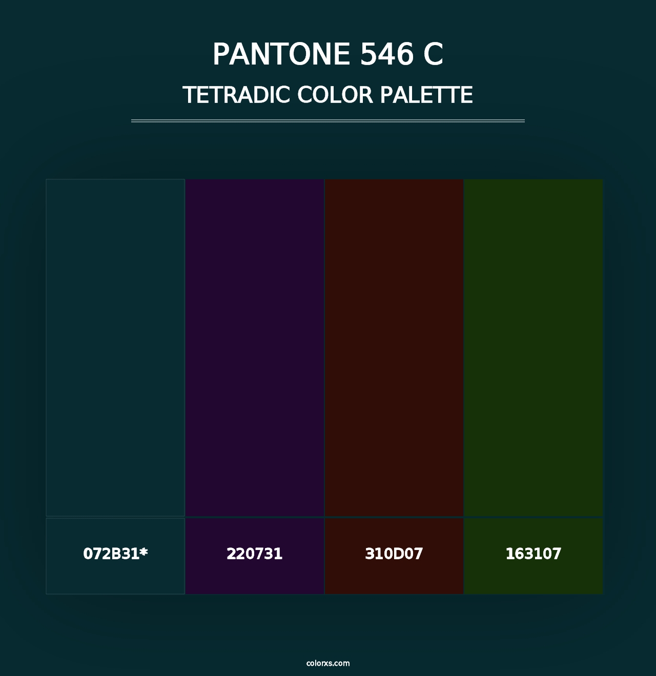 PANTONE 546 C - Tetradic Color Palette