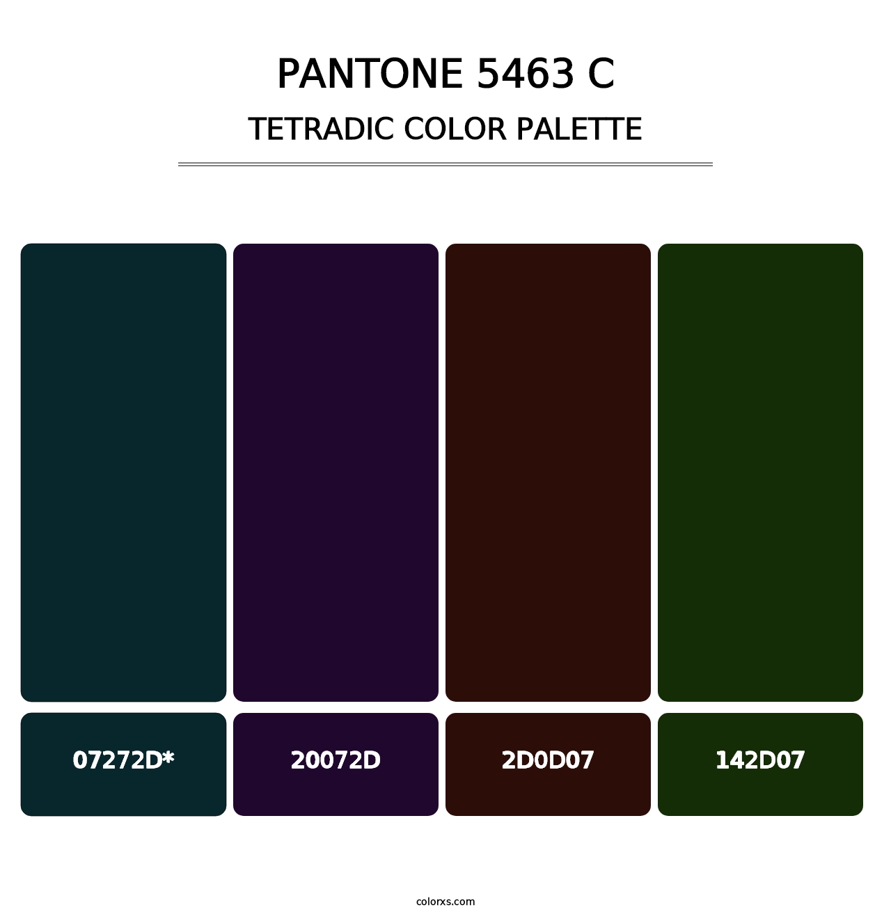 PANTONE 5463 C - Tetradic Color Palette