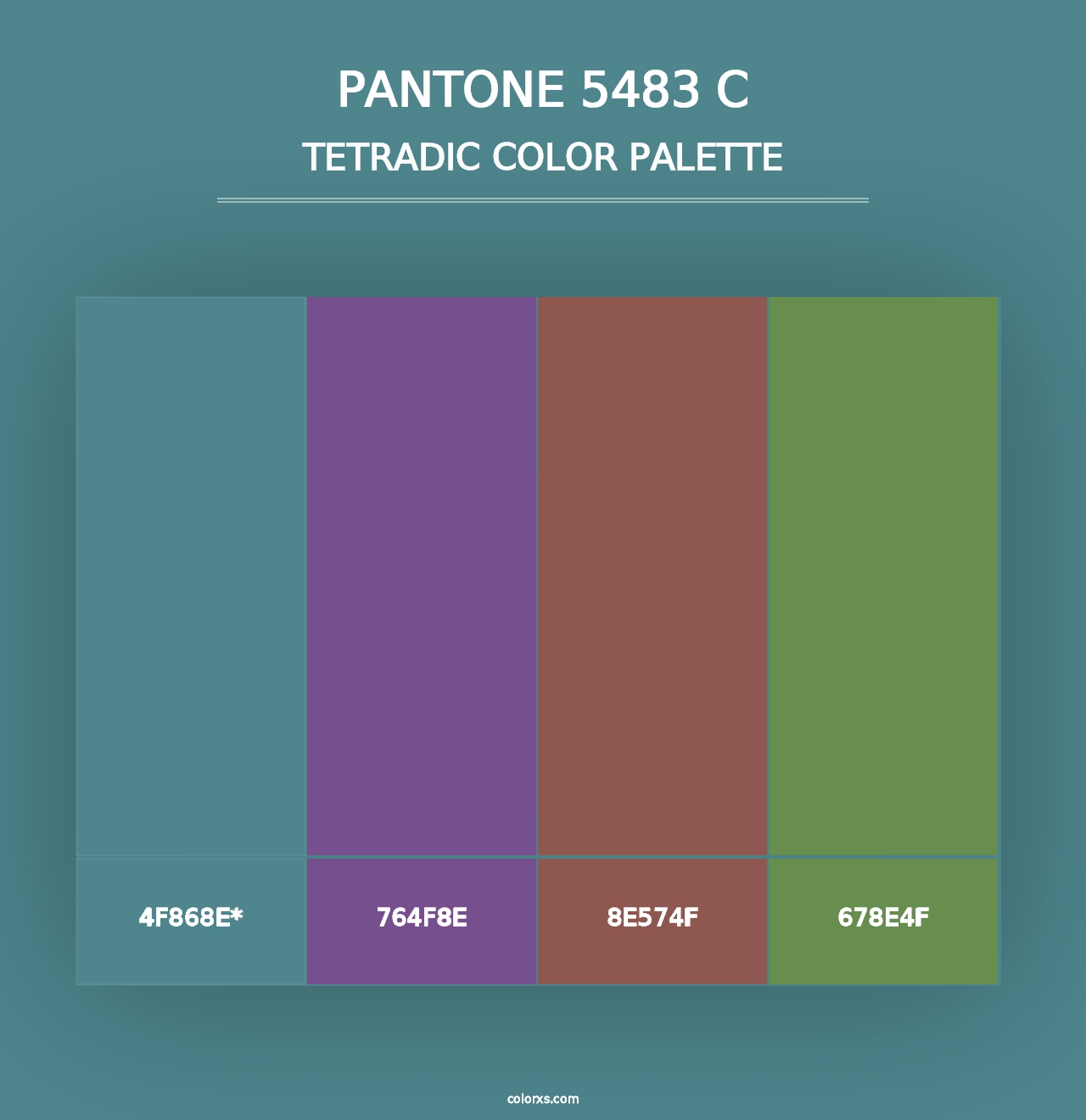 PANTONE 5483 C - Tetradic Color Palette