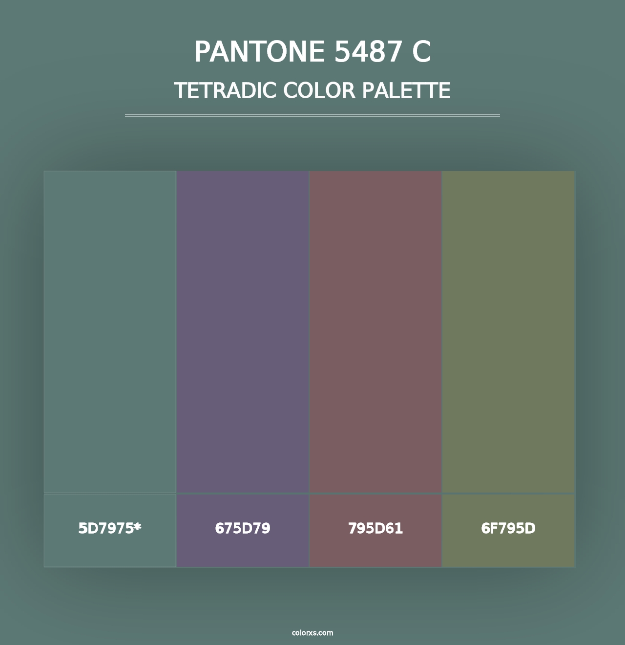 PANTONE 5487 C - Tetradic Color Palette