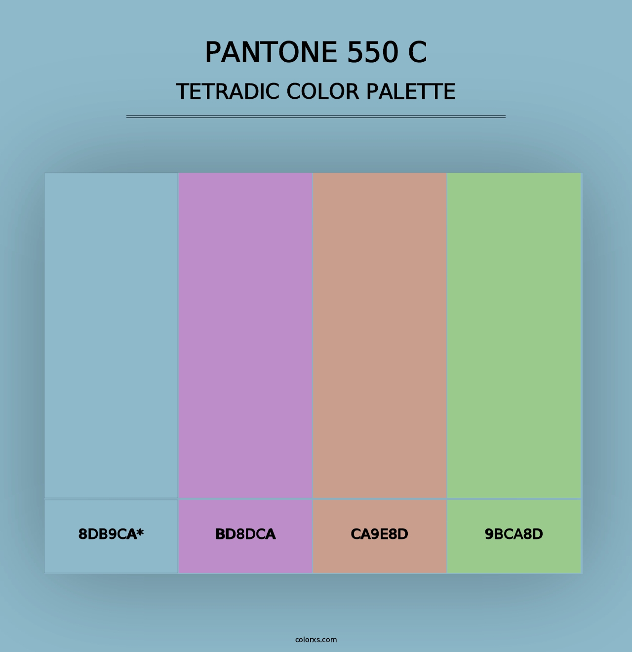 PANTONE 550 C - Tetradic Color Palette