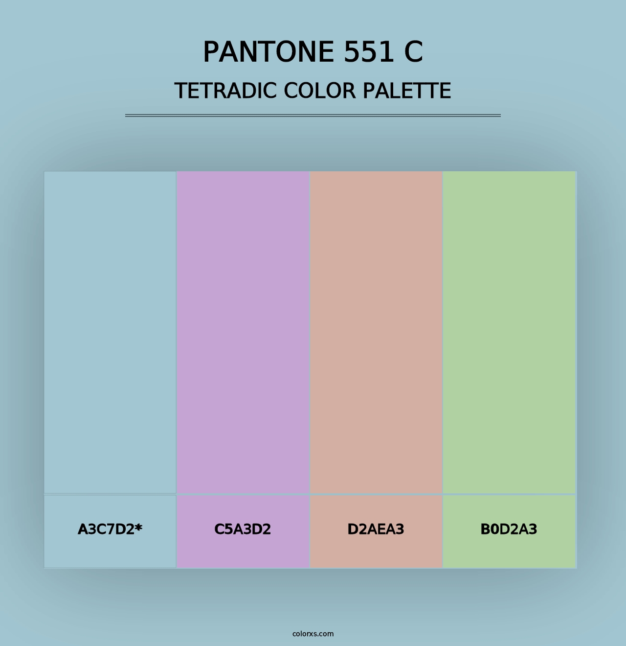 PANTONE 551 C - Tetradic Color Palette