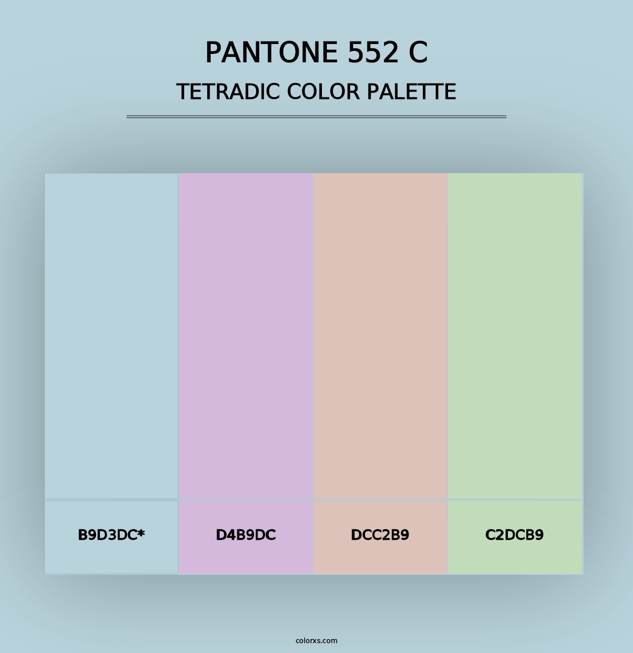 PANTONE 552 C - Tetradic Color Palette