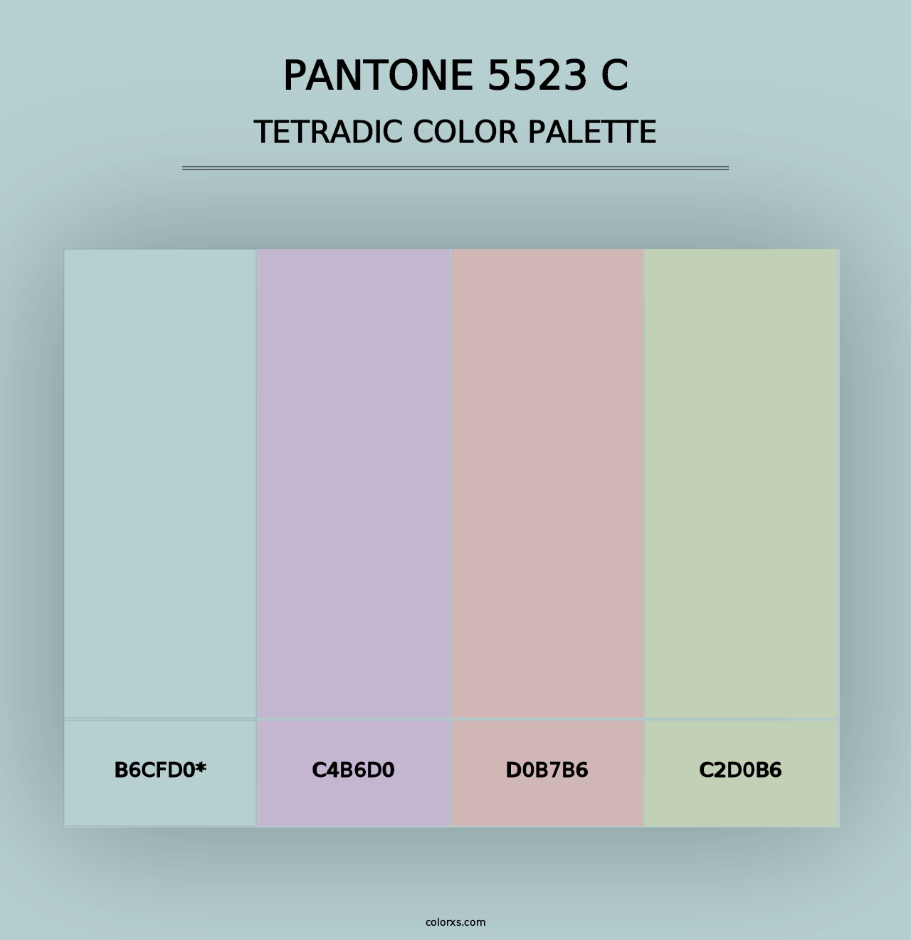 PANTONE 5523 C - Tetradic Color Palette