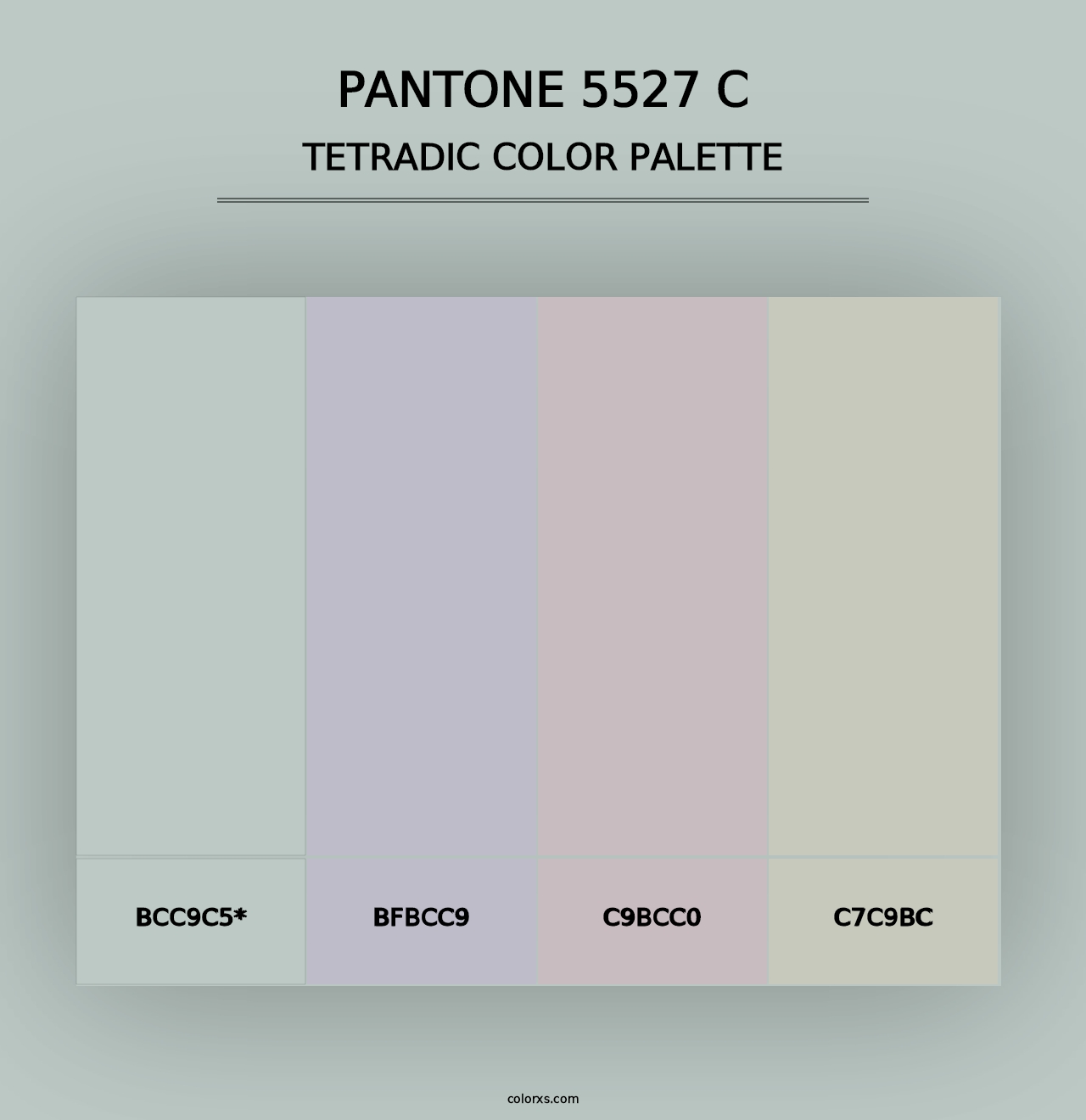 PANTONE 5527 C - Tetradic Color Palette