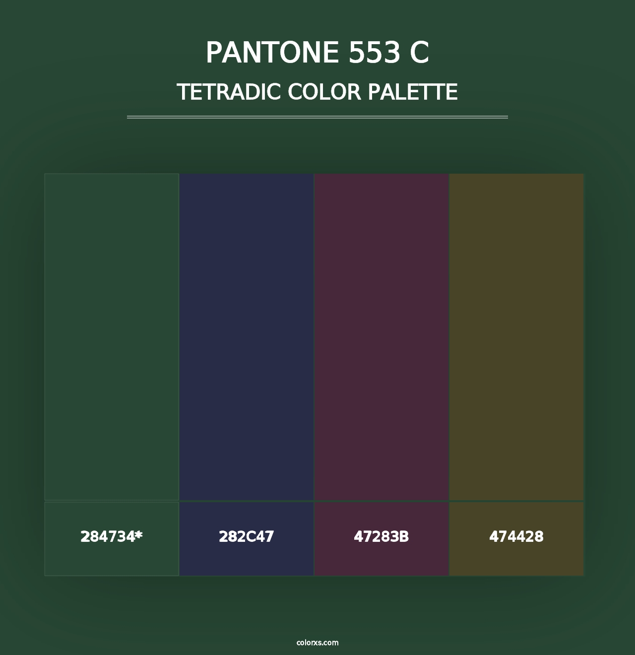 PANTONE 553 C - Tetradic Color Palette