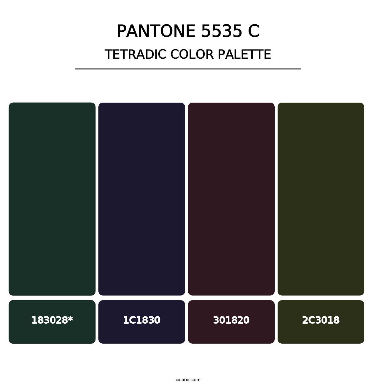 PANTONE 5535 C - Tetradic Color Palette